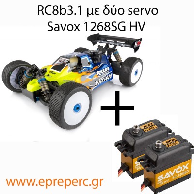 Associated Rc8b3.1 and 2xSavox 1268 HV servos
