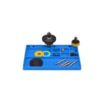 Jconcepts parts tray, rubber material - blue