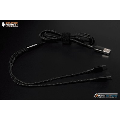 Dual Output Charging Cable (USB to Type-C) Smartcom